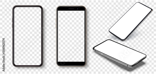 Cuadros en Lienzo Smartphone frame less blank screen, rotated position