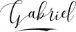 Gabriel-Male Name Cursive Calligraphy on White Background
