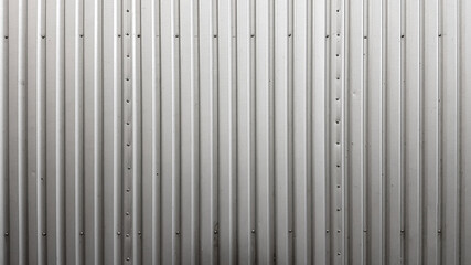 Corrugated sheet vertical metal texture background with rivets