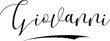 Giovanni -Male Name Cursive Calligraphy on White Background