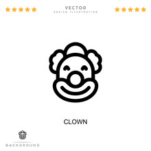 Clown Icon. Simple Element From Digital Disruption Collection. Line Clown Icon For Templates, Infographics And More