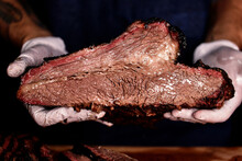 Texas Brisket. Grilled Meat, Barbecue
