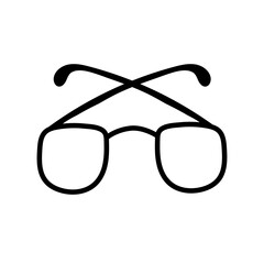 Sticker - eyeglasses optical accessories isolated icon