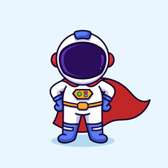 super astronaut cartoon character illustration
