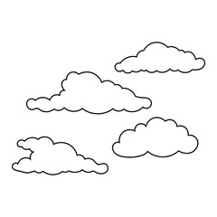 Poster - clouds sky floating scene icons