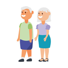 Poster - old couple persons avatars characters