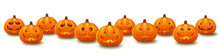 Halloween Pumpkins. Vector Jack O' Lantern
