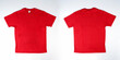 © AndhikaRaya - Blank T Shirt color red template front and back view on white background