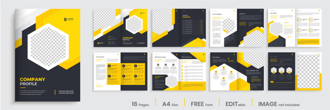 brochure template layout design, minimal multipage business brochure template design, annual report,