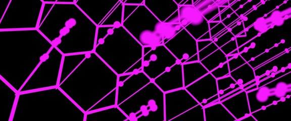 Wall Mural - molecule and communication background. brochure or web banner design. lines and dots. medical, techn