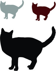 Wall Mural - cats silhouette