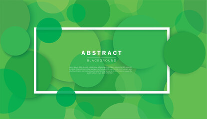 Poster - Abstract green circle background vector illustration