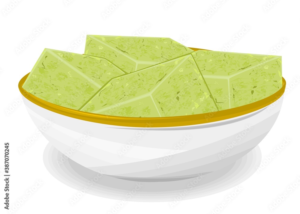 Barfi indian Sweet Dish Food Vector Stock Vector | Adobe Stock