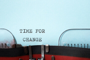Wall Mural - Time for change phrase