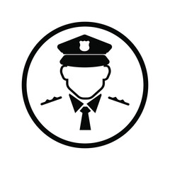 Wall Mural - police icon on white background	