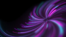 Abstract Neon Lines Twisted Into A Spiral. 3d Illustration