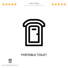 Portable Toilet Icon. Simple Element From Digital Disruption Collection. Line Portable Toilet Icon For Templates, Infographics And More