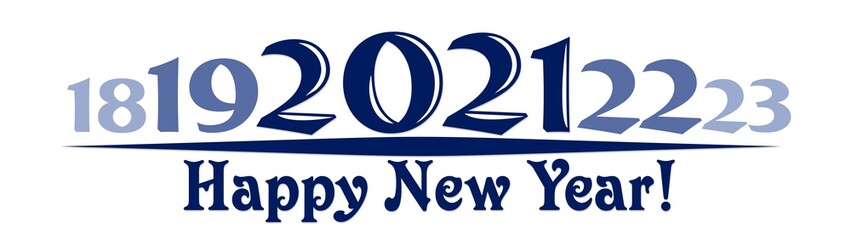 Sticker - A Greeting card on the Happy New Year.