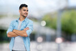 © Daniel Ernst - Modern hispanic hipster man with beard and casual