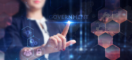 business, technology, internet and network concept. young businessman thinks over the steps for succ