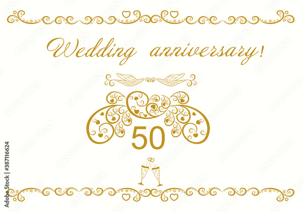 50th-wedding-anniversary-invitation-beautiful-graphic-card-on-standard-paper-in-printable-format-hearts-champagne-glasses-abstract-flowers-rings-doves-decorative-frame-golden-color-stock-vector-adobe-stock for 50th Wedding Anniversary Cards Free Printable 50th Wedding anniversary Invitation. Beautiful graphic card on standard paper in printable format. Hearts, champagne glasses, abstract flowers, rings, doves, decorative frame. Golden color. Stock Vector | Adobe Stock for 50th Wedding Anniversary Cards Free Printable