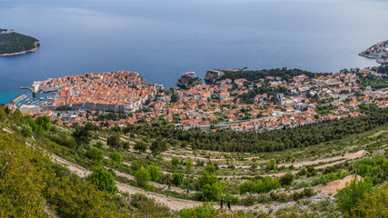 Wall Mural - Looking down on Dubrovnik Old Town