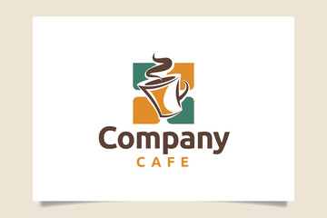 Wall Mural - a cafe logo vector graphic with mug and flavour for any business