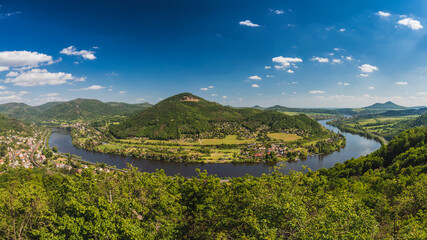 Poster - Meander on river Elbe