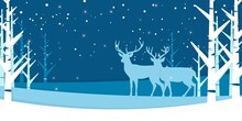 Christmas And Winter Holiday Background In Paper Cut Style. Christmas Backgrounds That Can Be Used To Enhance Your Designs.