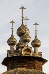 Wall Mural - domes of the wooden Church