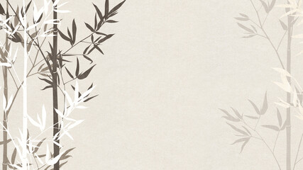 Asian-style background depicting bamboo bush