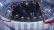 hockey arena fisheye leans photorealistic 3d render illustration 