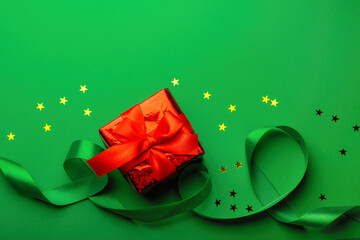 Wall Mural - a new year's background with new year decorations