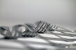 © Pascal Huot - Des fourchettes isolée sur fond blanc