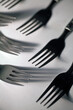 © Pascal Huot - Des fourchettes isolée sur fond blanc