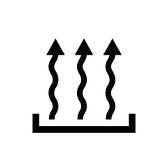 heat sign, hot wave icon with three arrows