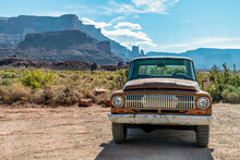 Vintage Truck In Southwest USA Utah Landscape