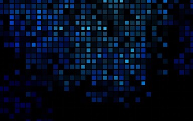 Dark BLUE vector template with crystals, rectangles.