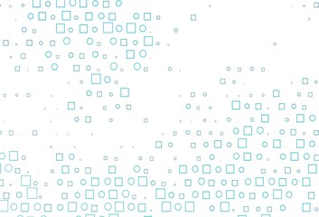 Light BLUE vector pattern with spheres, squares.