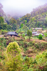 Wall Mural - The mountain village Sapa in the north of Vietnam