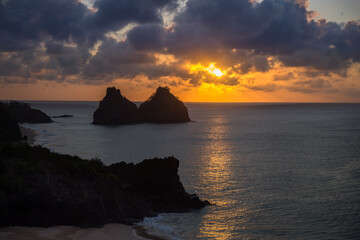 Wall Mural - Wonderful sunset in Fernando de Noronha Island - Brazil