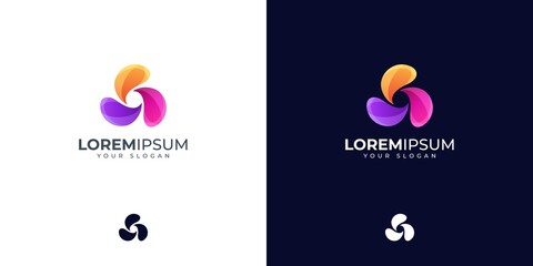 Wall Mural - Colorful abstract logo design inspiration