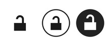 Lock Unlocked Icon . Web Icon Set .vector Illustration