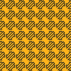 Poster - vector seamless pattern modern stylish abstract black yellow