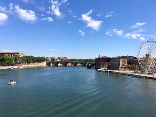 view of the river and the city