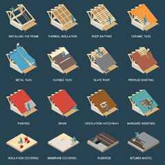 Sticker - Roofer Isometric Set