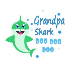 Wall Mural - cute baby shark vector illustration
