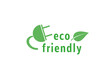 Vektor ECO Friendly Stecker und Grünes Blatt isoliert 