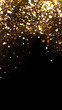 Leinwandbild Motiv Beautiful festive background of golden confetti. Can be used to create a background for New Years or other holidays