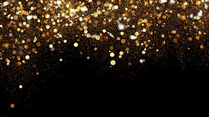 Wall Mural - beautiful festive background of golden confetti. can be used to create a background for new years or